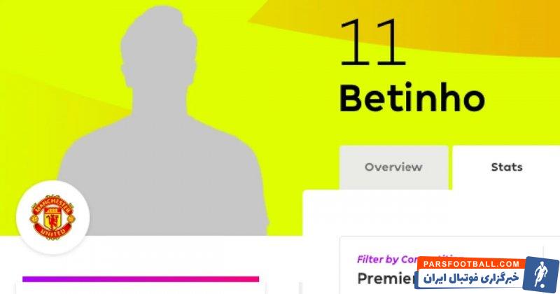 حضور یک بازیکن ناشناخته به نام بتینیو در لیست بازیکنان منچستریونایتد