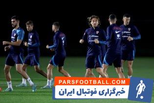 تمرینات تیم ملی کرواسی با توپ های فینال جام جهانی