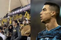 تشویق لیونل مسی توسط هواداران الاتحاد برای تضعیف روحیه کریستیانو رونالدو