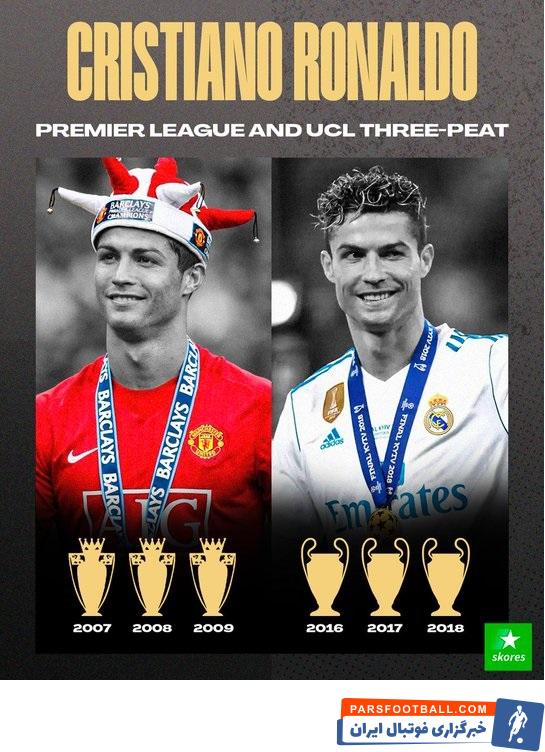 رونالدو و رکورد سه قهرمانی پیاپی در لیگ جزیره و لیگ قهرمانان اروپا