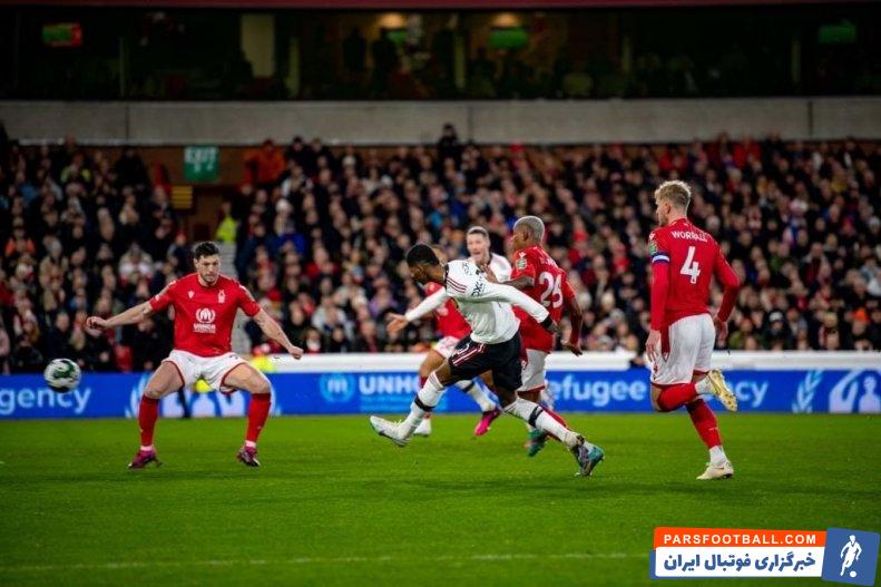 پیروزی بی دردسر منچستریونایتد برابر ناتینگهام فارست در دیدار رفت نیمه نهایی جام اتحادیه