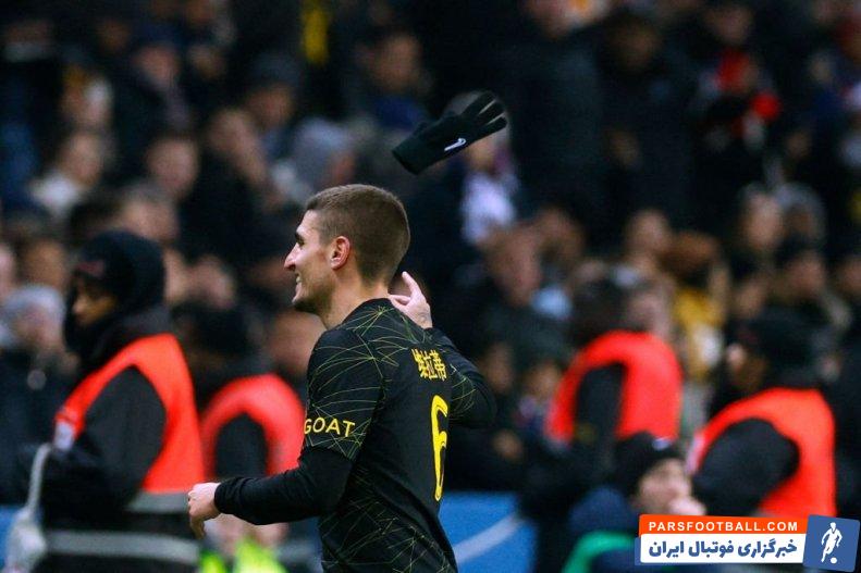 اخراج مارکو وراتی در دیدار با رنس پس از تکل وحشتناک روی بازیکن حریف