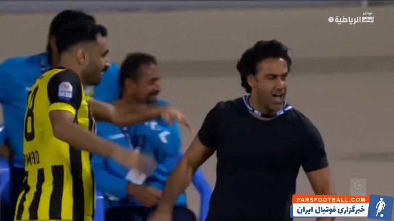 شادی جالب فرهاد مجیدی با بازیکنان اتحاد کلباء پس از برتری برابر الجزیره 