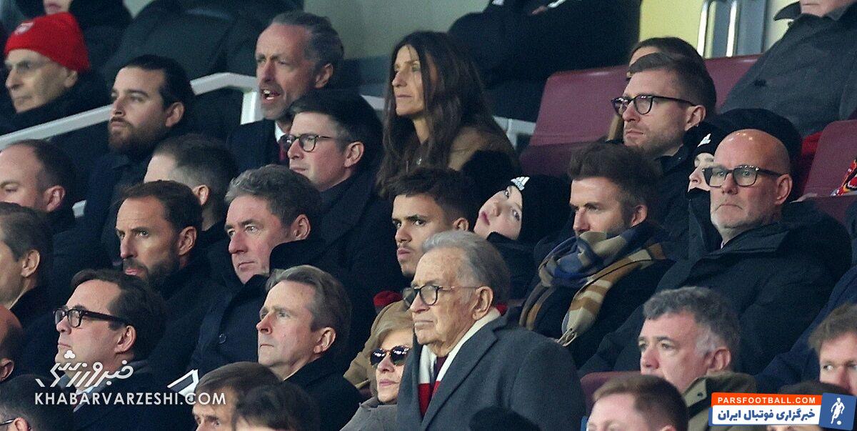 تصاویری جالب از دیوید بکام و همسرش ویکتوریا در استادیوم و حمام آبیخ