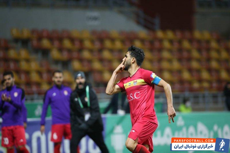 انصاری ؛ شادی گل جالب انصاری پس از گلزنی برابر خوشه طلایی ساوه