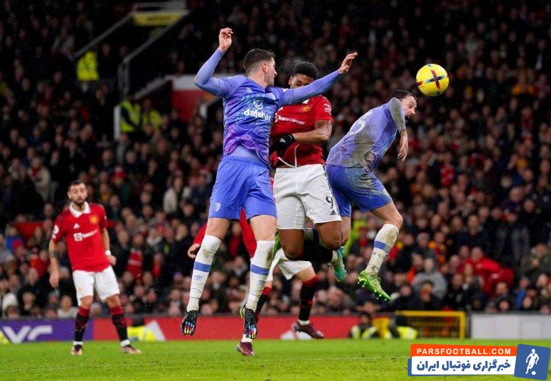 برتری قاطعانه منچستریونایتد برابر بورنموث با 3 گل در اولدترافورد