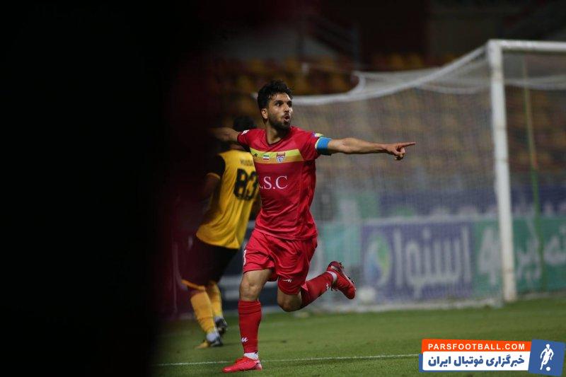 انصاری ؛ شادی گل جالب انصاری پس از گلزنی برابر خوشه طلایی ساوه