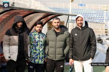 حضور فیکس کاوه رضایی در دیدار دوستانه تراکتور