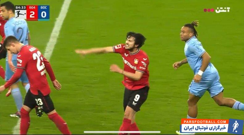 تلاش فراوان سردار آزمون برای خودنمایی در ترکیب بایر لورکوزن در دیدار با بوخوم