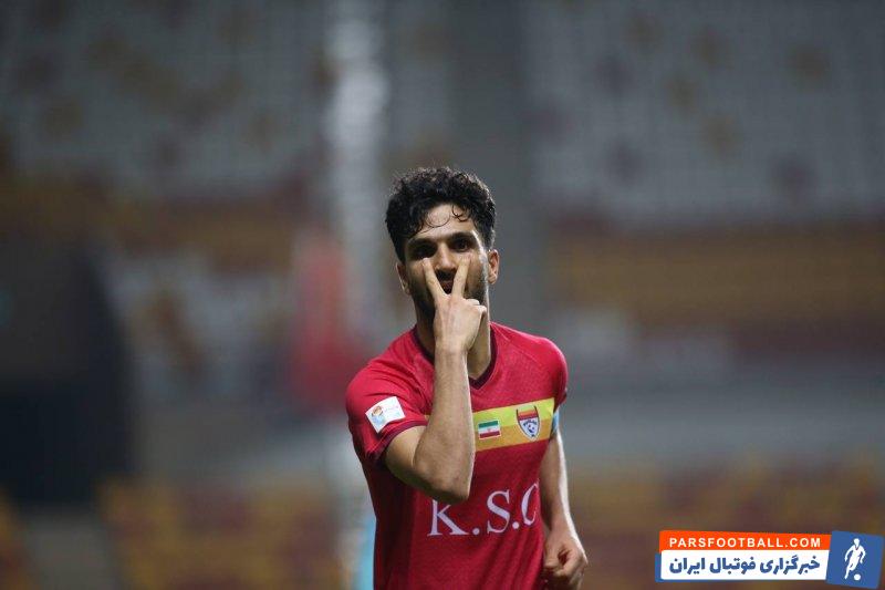 انصاری ؛ شادی گل جالب انصاری پس از گلزنی برابر خوشه طلایی ساوه