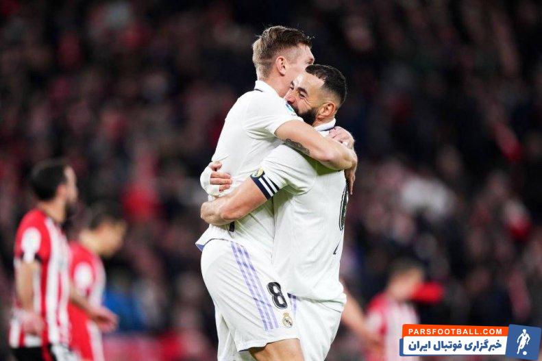 پیروزی ارزشمند خارج از خانه رئال مادرید برابر بیلبائو با گل های بنزما و کروس