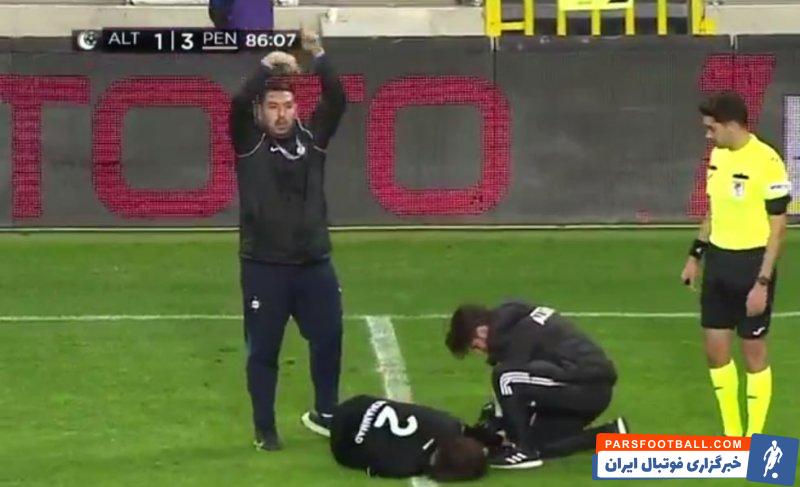 تعویض اجباری محمد نادری در دیدار آلتای و پندیک به دلیل مصدومیت شدید