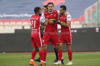 گئورگی گولسیانی زننده گل اول پرسپولیس به نساجی از روی نقطه پنالتی