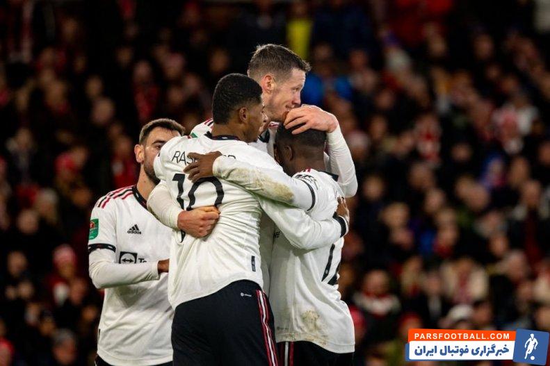 پیروزی بی دردسر منچستریونایتد برابر ناتینگهام فارست در دیدار رفت نیمه نهایی جام اتحادیه