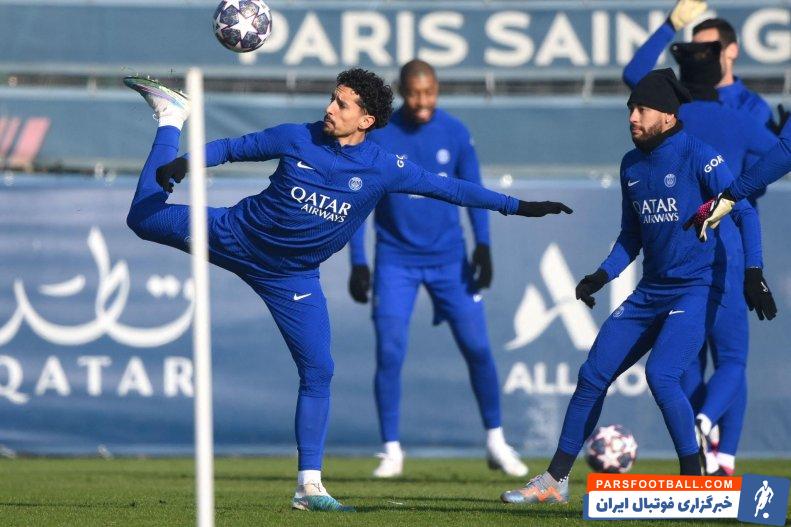 تمرین پاری سن ژرمن برای دیدار با بایرن مونیخ با حضور لیونل مسی و کیلیان امباپه