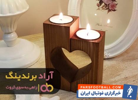 جاشمعی چوبی دست ساز