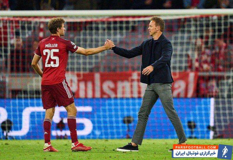 تعویض توماس مولر در دیدار بایرن و گلادباخ به دلیل سرعت پایین دوندگی