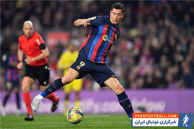 بارسلونا ؛ آمار 15 گل در 19 بازی لواندوفسکی در لالیگا با بارسلونا