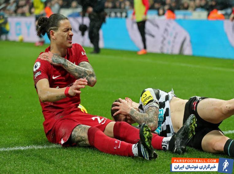 لیورپول ؛ مصدومیت نونیز از ناحیه کتف در دیدار برابر نیوکاسل