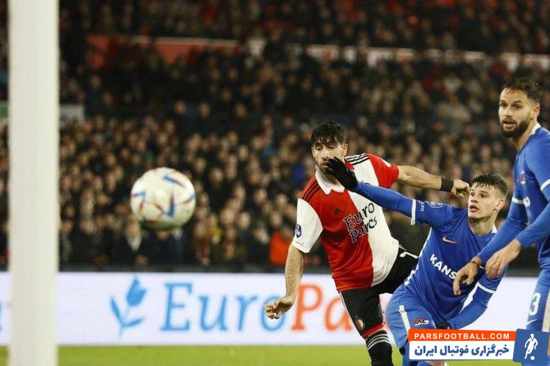 گلزنی علیرضا جهانبخش در شب پیروزی بزرگ فاینورد برابر آلکمار