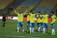 شادی گل جالب بازیکنان صنعت نفت آبادان پس از گل اول برابر پرسپولیس