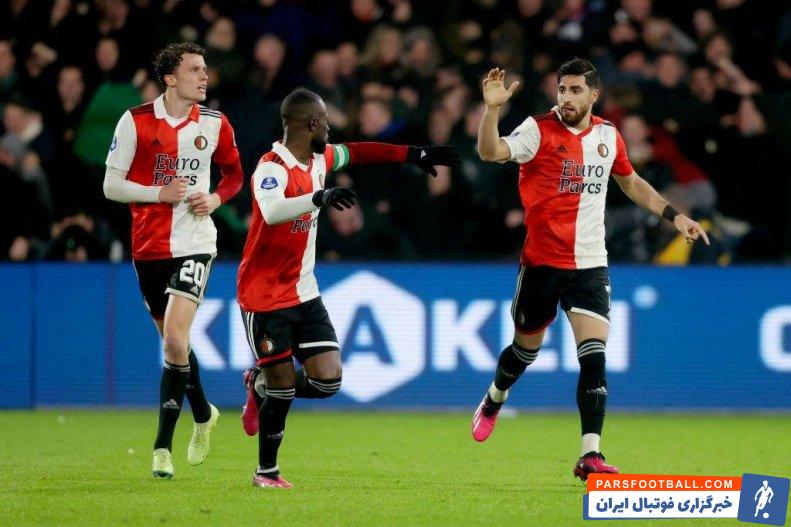 گلزنی علیرضا جهانبخش در شب پیروزی بزرگ فاینورد برابر آلکمار