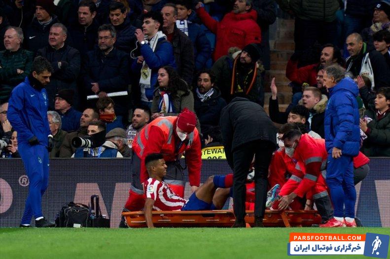 پارگی رباط صلیبی رینیلدو در دیدار اتلتیکو مادرید برابر رئال مادرید