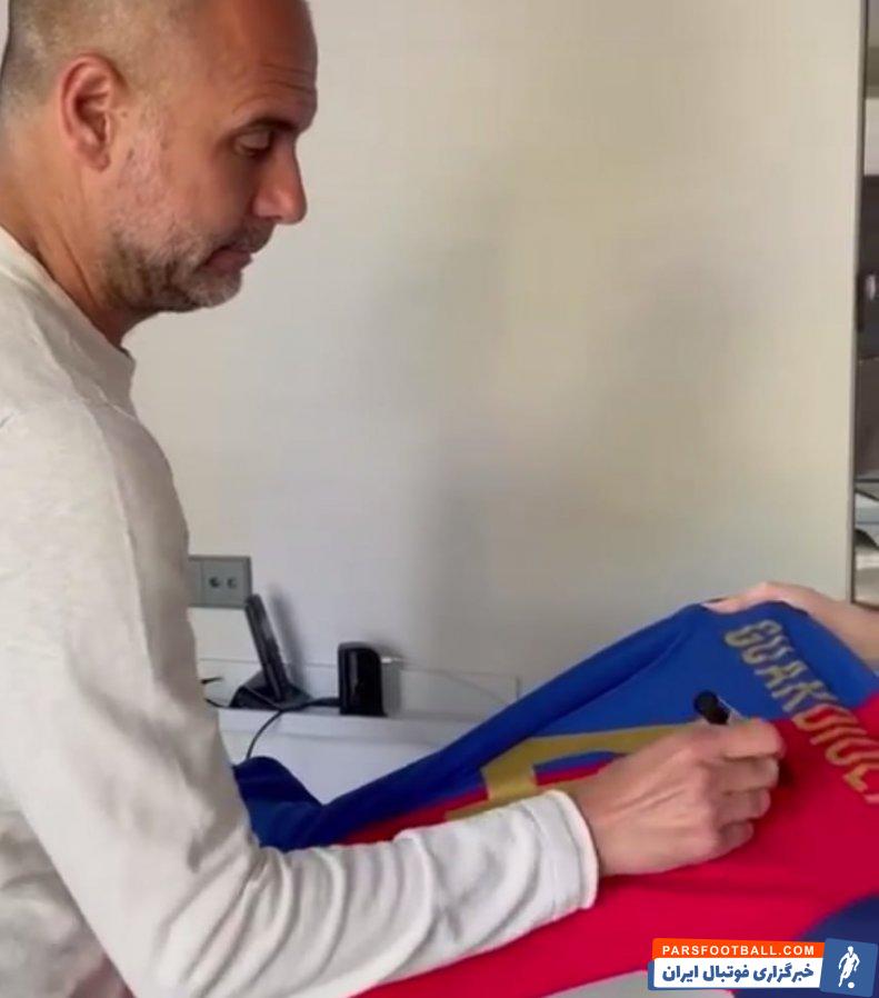 گواردیولا با پیراهن شماره 4 بارسلونا