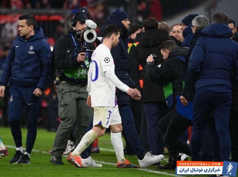 دستگیری تماشاگر طرفدار لیونل مسی توسط ماموران امنیتی در ورزشگاه آلیانز آرنا