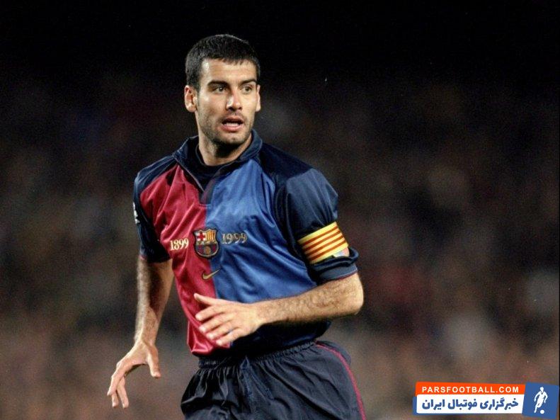 گواردیولا با پیراهن شماره 4 بارسلونا