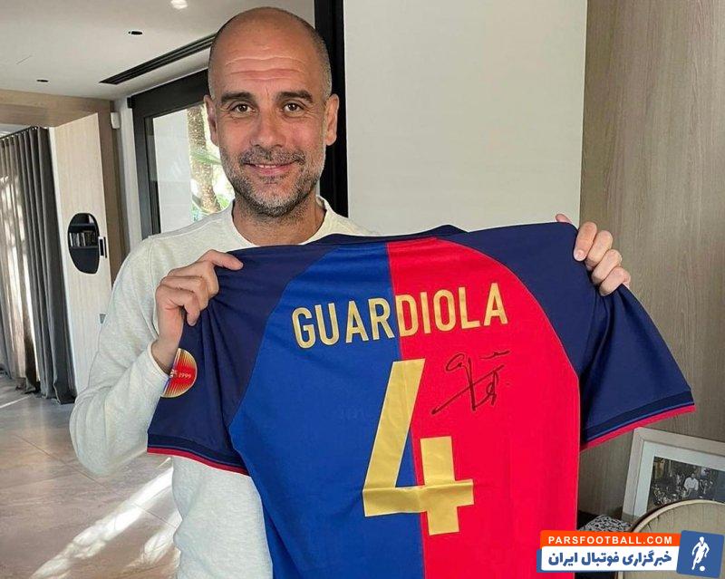 گواردیولا با پیراهن شماره 4 بارسلونا