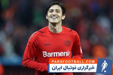 بایرلورکوزن از عملکرد سردار آزمون در دیدارهای اخیر تمجید کرد