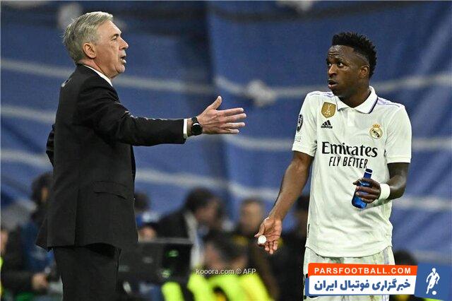 رئال مادرید ؛ آنچلوتی : وینیسیوس، کاماوینگا، شوامنی، سبایوس و والورده نسل طلایی رئال