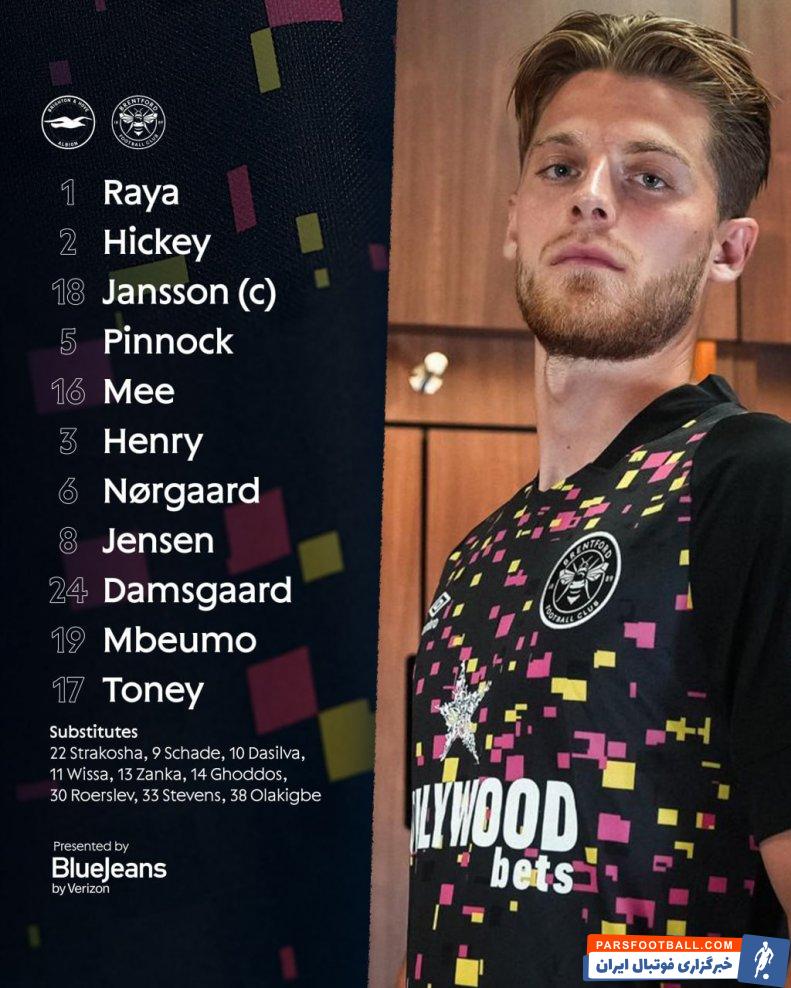 قدوس ؛ حضور قدوس بر روی نیمکت برنتفورد در برابر برایتون