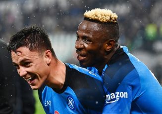 ناپولی ؛ فریاد شادی راسپادوری از گلزنی در برابر یوونتوس