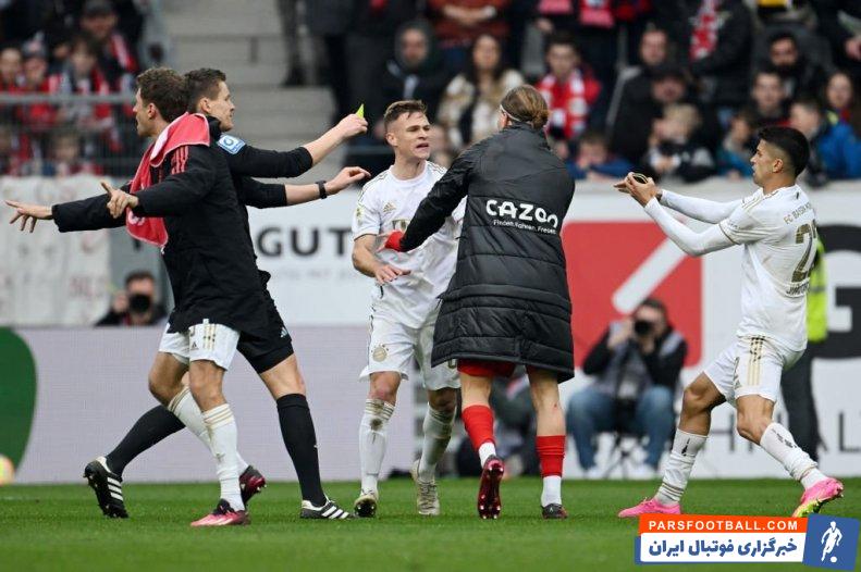 بایرن مونیخ ؛ خوشحالی جنجالی کیمش مقابل بازیکنان فرایبورگ 