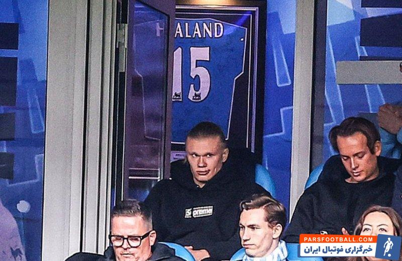 منچسترسیتی ؛ خوشحالی هالند پس از گل آلوارز به لیورپول