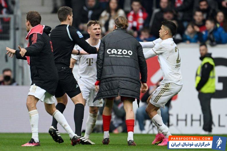 بایرن مونیخ ؛ خوشحالی جنجالی کیمش مقابل بازیکنان فرایبورگ 