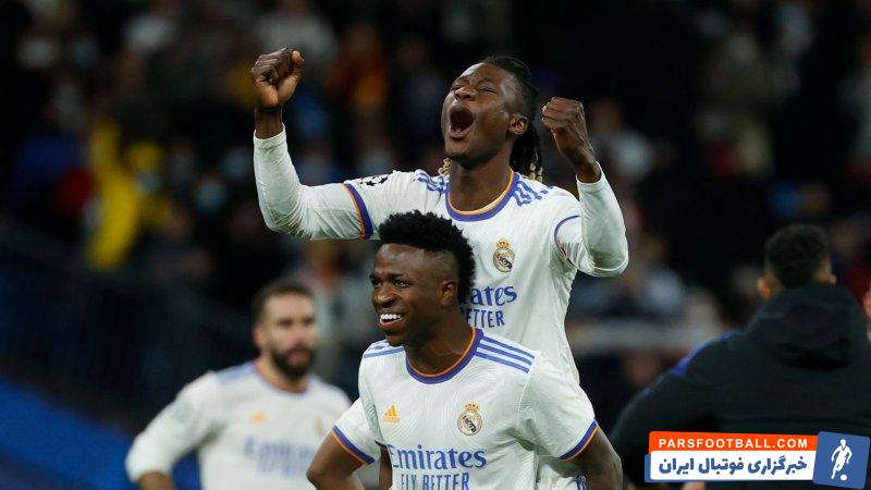 رئال مادرید ؛ رقص وینیسیوس جونیور، ادر میلیتائو و ادواردو کاماوینگا در راهرو های هتل