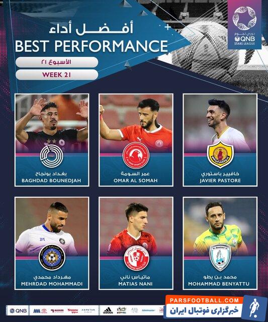 ستارگان قطر ؛ مهرداد محمدی در بین نامزد های بهترین بازیکن هفته لیگ ستارگان قطر