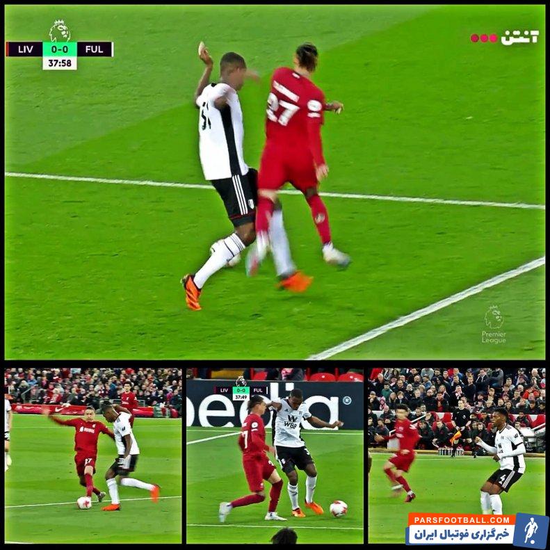 لیورپول ؛ هوشیاری داروین نونیز برای گرفتن پنالتی برابر فولام