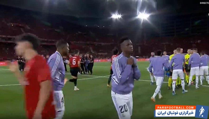 رئال مادرید ؛ امتناع وینیسیوس از دست دادن با تیم داوری در دیدار برابر اوساسونا 