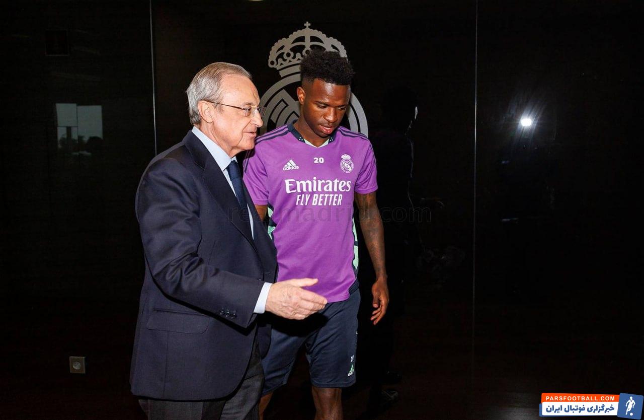 وینیسیوس ؛ ملاقات پرز با وینیسیوس به صورت رو در رو و اعلام حمایت از ستاره برزیلی