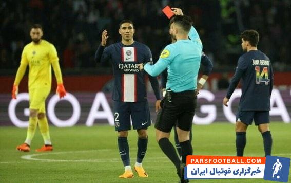 حکیمی ؛ اخراج اشرف حکیمی در دیدار برابر آژاکسیو