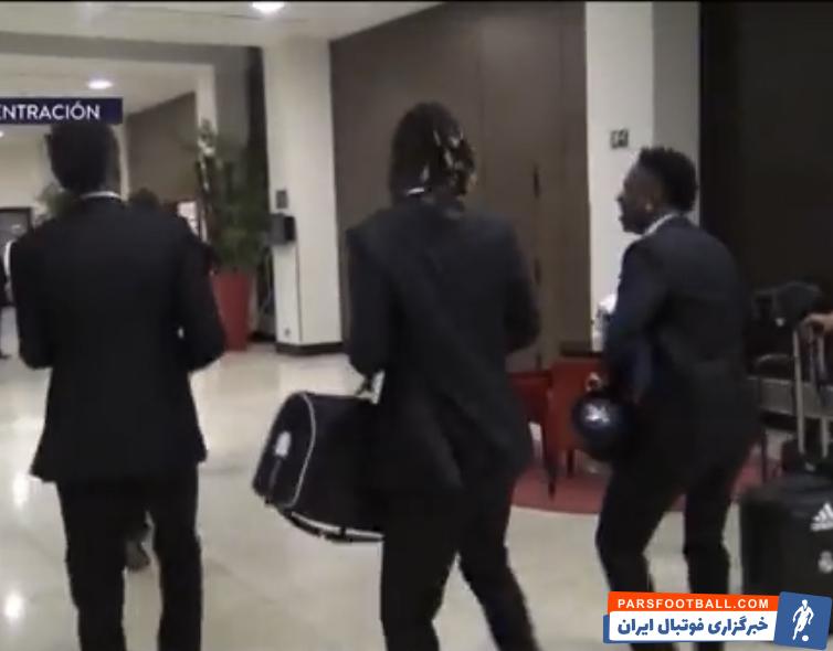 رئال مادرید ؛ رقص وینیسیوس جونیور، ادر میلیتائو و ادواردو کاماوینگا در راهرو های هتل 