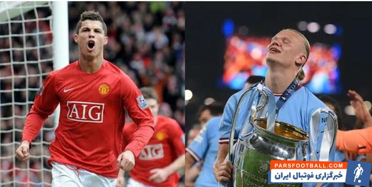 هالند ؛ برابری هالند با رکورد رونالدو در فتح لیگ، لیگ قهرمانان و کسب آقای گلی