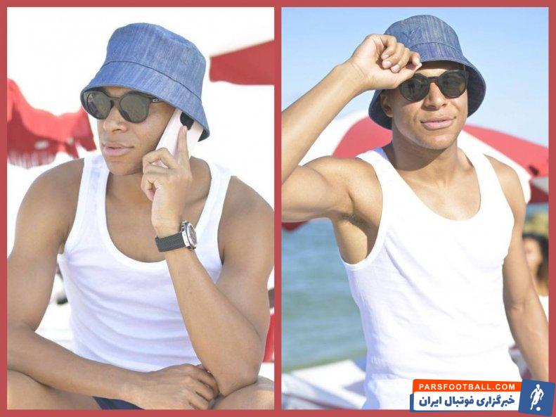 امباپه در سواحل فلوریدا در حال گذراندن تعطیلات