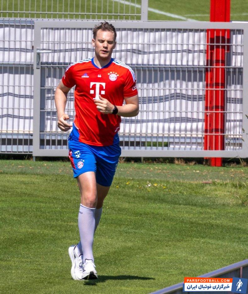 نویر ؛ حضور مانوئل نویر در تمرین بایرن مونیخ 