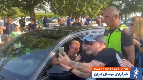 هواداران اینتر در صف عکس سلفی با فراتسی