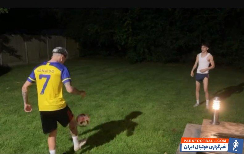 رونالدو ؛ گارناچو با پیراهن هفت رونالدو در النصر در حال تمرین